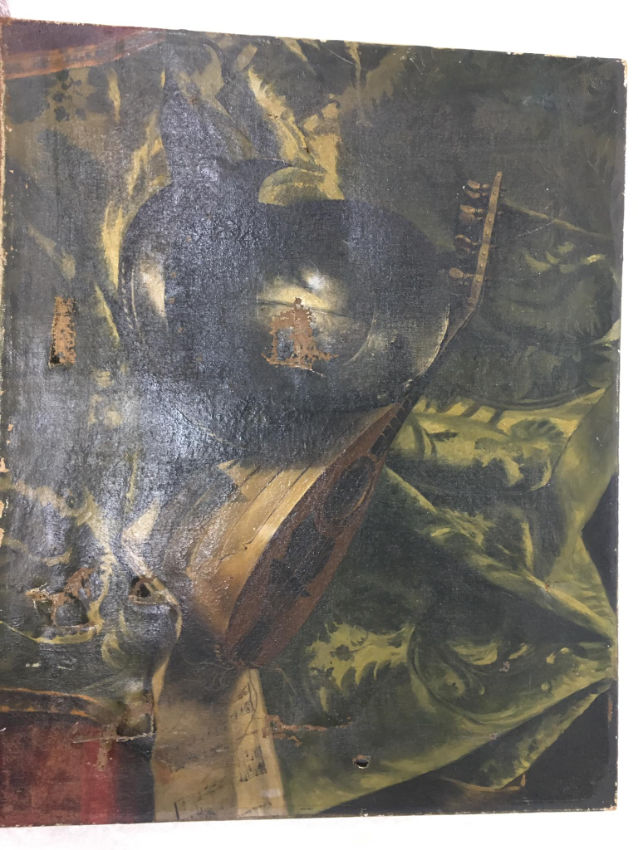 Tableau avant restauration